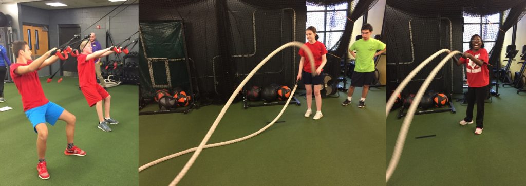 Rope work at the gym